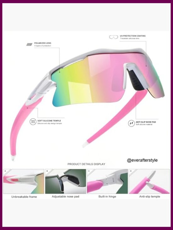 Polarized Sports Sunglasses with UV400 Protection for Outdoor Activities main image 5